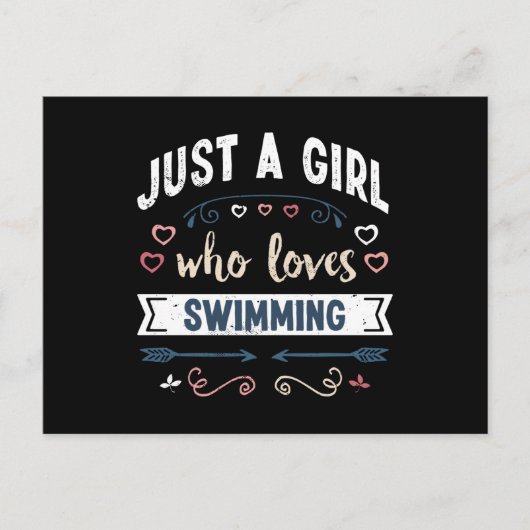 Gewoon een meisje dat van zwembroekjes houdt briefkaart (Voorkant)
