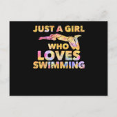 Gewoon een meisje dat van zwemmen houdt... grappig briefkaart (Voorkant)