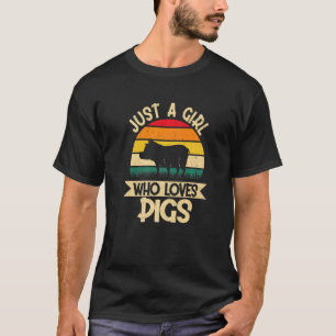 Gewoon een meisje dat varkens oogst boerderij schu t-shirt