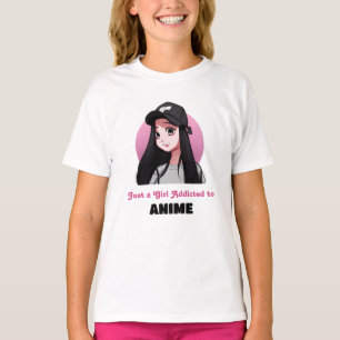 Gewoon een meisje dat verslaafd is aan anime Roz T-shirt