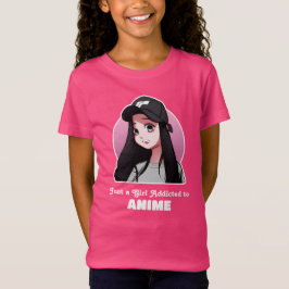 Gewoon een meisje dat verslaafd is aan anime t-shirt
