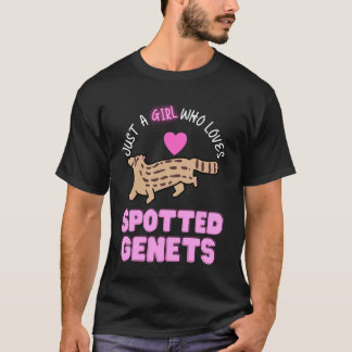 Gewoon Een Meisje Dat Vlekgenetkatten Meisjes Met T-shirt