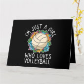 Gewoon een meisje dat Volleyball liefheeft voor ti Kaart (Gele Bloem)