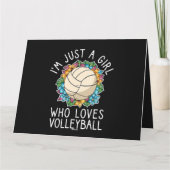 Gewoon een meisje dat Volleyball liefheeft voor ti Kaart (Achterkant)
