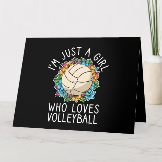 Gewoon een meisje dat Volleyball liefheeft voor ti Kaart (Voorkant)