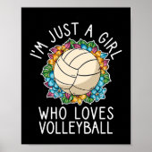 Gewoon een meisje dat Volleyball liefheeft voor ti Poster (Voorkant)