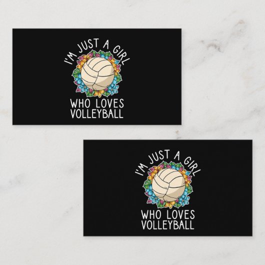 Gewoon een meisje dat Volleyball liefheeft voor ti Visitekaartje (Voorkant / Achterkant)