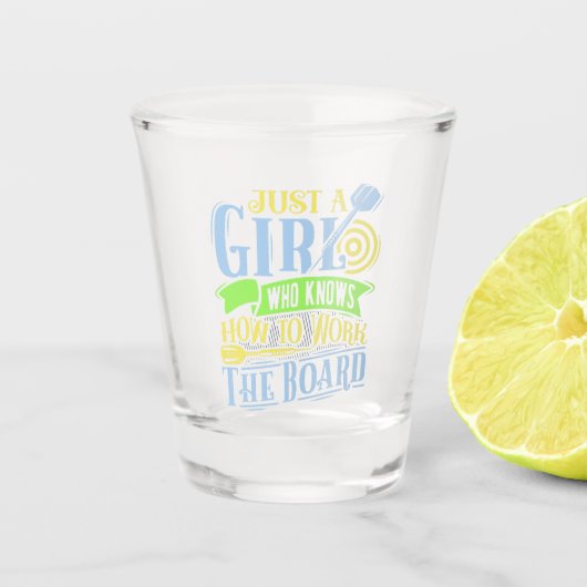 Gewoon een meisje dat weet hoe het bestuur werkt shot glas (Voorkant)