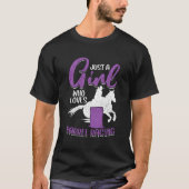 Gewoon een meisje die houdt van Barrel Racing Rode T-shirt (Voorkant)