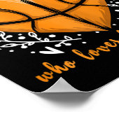 Gewoon een meisje die houdt van basketbal sport vr poster (Hoek)