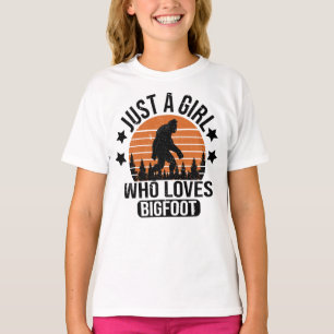 Gewoon een meisje die houdt van Bigfoot grappige S T-shirt