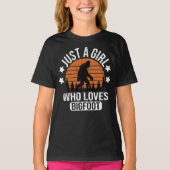 Gewoon een meisje die houdt van Bigfoot grappige S T-shirt (Voorkant)