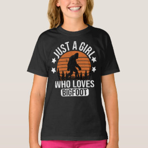 Gewoon een meisje die houdt van Bigfoot grappige S T-shirt