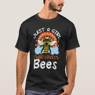 Gewoon een meisje die houdt van bijen schattige bi t-shirt