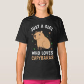 Gewoon een meisje die houdt van Capybaras Kinder T T-shirt (Voorkant)