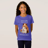 Gewoon een meisje die houdt van cavia's (vrienden) t-shirt (Voorkant volledig)