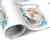 Gewoon een meisje die houdt van eenden aangepaste cadeaupapier (Rol Hoek)