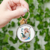 Gewoon een meisje die houdt van eenden aangepaste  sleutelhanger (Hand)