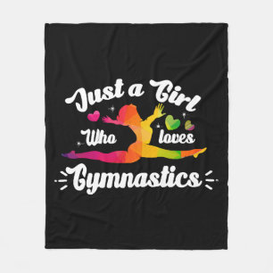 Gewoon een meisje die houdt van gymnastiek fleece deken