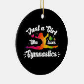 Gewoon een meisje die houdt van gymnastiek keramisch ornament (Rechts)