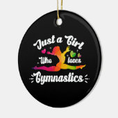 Gewoon een meisje die houdt van gymnastiek keramisch ornament (Links)