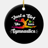 Gewoon een meisje die houdt van gymnastiek keramisch ornament (Achterkant)