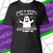 Gewoon een meisje die houdt van Halloween grappige T-shirt
