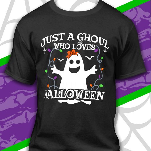 Gewoon een meisje die houdt van Halloween grappige T-shirt