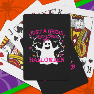 Gewoon een meisje die houdt van Halloween Schattig Pokerkaarten
