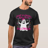 Gewoon een meisje die houdt van Halloween Schattig T-shirt (Voorkant)