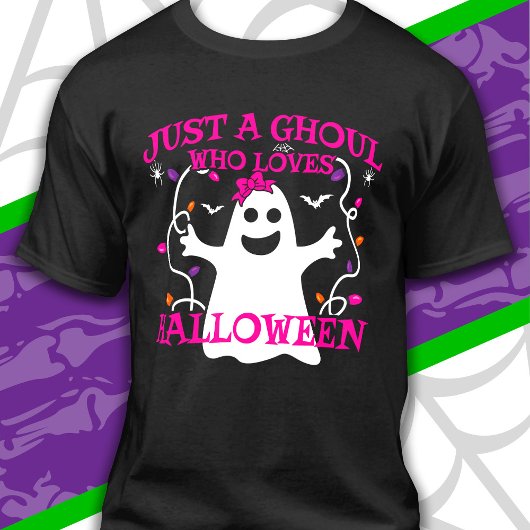 Gewoon een meisje die houdt van Halloween Schattig T-shirt