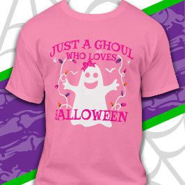 Gewoon een meisje die houdt van Halloween Schattig T-shirt