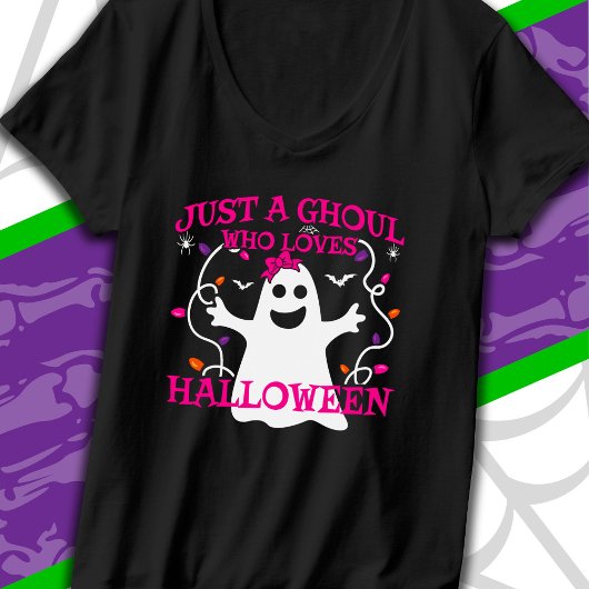 Gewoon een meisje die houdt van Halloween Schattig T-shirt