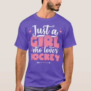 Gewoon een meisje die houdt van hockey Schattige h T-shirt