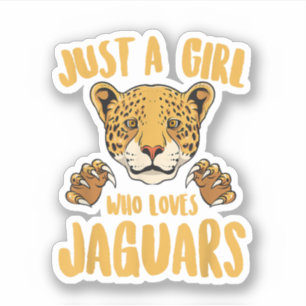 Gewoon een meisje die houdt van Jaguars Grappige J Sticker