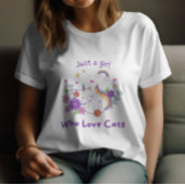 Gewoon een meisje die houdt van katten Schattige G T-shirt