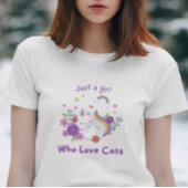 Gewoon een meisje die houdt van katten Schattige G T-shirt