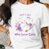 Gewoon een meisje die houdt van katten Schattige G T-shirt