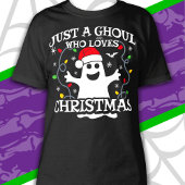 Gewoon een meisje die houdt van kerst grappige Hal T-shirt