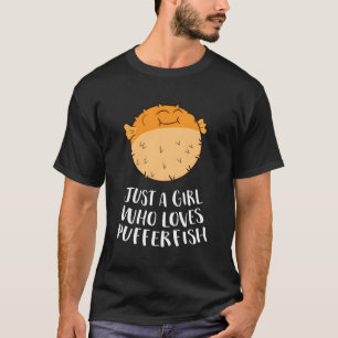 Gewoon een meisje die houdt van kogelvis grappige  t-shirt