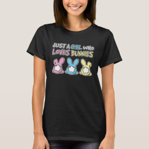 Gewoon een meisje die houdt van konijntjes Schatti T-shirt