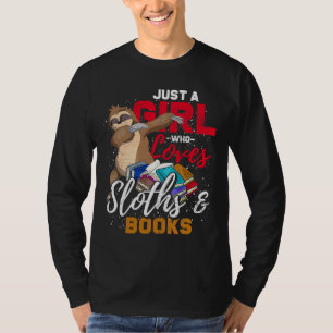 Gewoon een meisje die houdt van luiaards boeken 23 t-shirt
