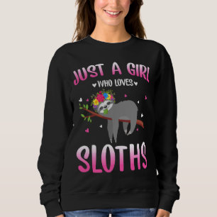 Gewoon een meisje die houdt van luiaards grappige  trui