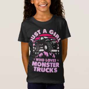 Gewoon een meisje die houdt van Monster Trucks Sch T-shirt