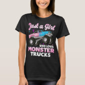 Gewoon een meisje die houdt van Monster Trucks Sch T-shirt (Voorkant)
