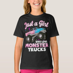 Gewoon een meisje die houdt van Monster Trucks Sch T-shirt