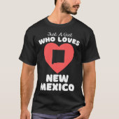 Gewoon een meisje die houdt van New Mexico schatti T-shirt (Voorkant)