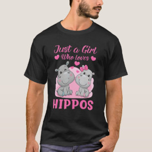 Gewoon een meisje die houdt van nijlpaarden nijlpa t-shirt