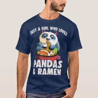 Gewoon een meisje die houdt van panda's en Ramen K T-shirt
