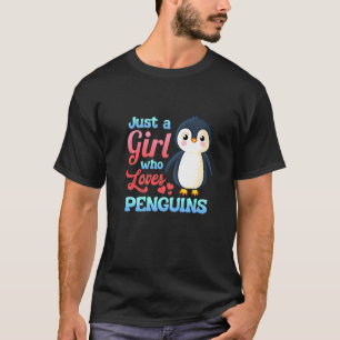Gewoon een meisje die houdt van pinguïns flippers t-shirt